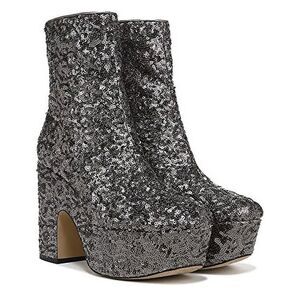 CIRCUS‎ Sam Edelman Silver Sequin Platform Boot Ilana Chunky Heel Size 6.5 New